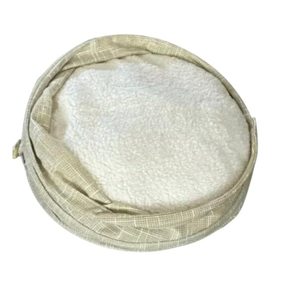 Collapsible Pet Bed Covered Dog Cat Pet Cave 16” Fleece Pillow Boots Barkley New - Picture 3 of 7